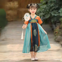 Baju Negara China Hanfu Terracotta Navy Girl