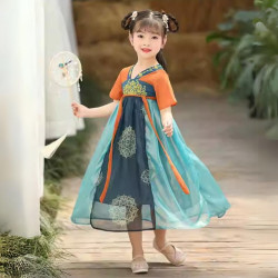 Baju Negara China Hanfu Terracotta Navy Girl