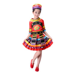 Baju Negara China Mongol Pink Magenta Girl