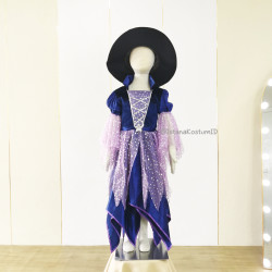 Kostum Penyihir Witch Velvet Purple Navy