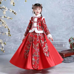 Baju Negara China Winter Hanfu Red Girl