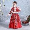 Baju Negara China Winter Merah Bulu2