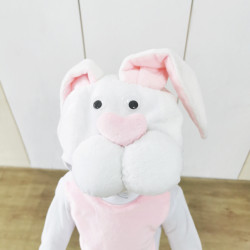 Kostum Hewan White Pink Rabbit Kelinci Merah Muda