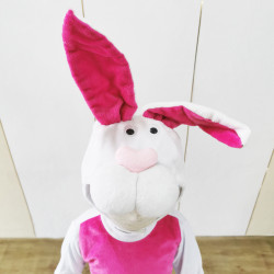 Kostum Hewan White Pink Fuschia Rabbit Kelinci Pink Fanta