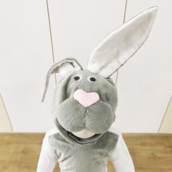 Kostum Hewan White Grey Rabbit Kelinci Abu