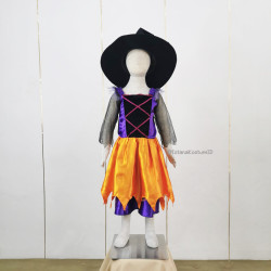 Kostum Penyihir Witch Orange Purple istana kostum