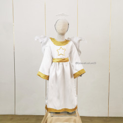 Baju Karakter Dress Angel Gold White