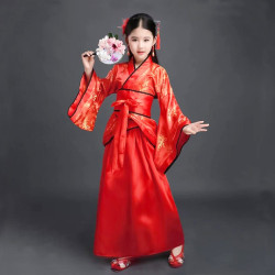 Baju Negara China Hanfu Flower Red Girl