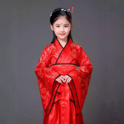 Baju Negara China Hanfu Flower Red Girl