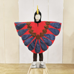 Kostum Hewan Burung Tropical Red Grey