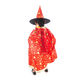 Kostum Penyihir Witch Red Gold
