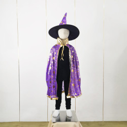 Kostum Penyihir Witch Purple Gold