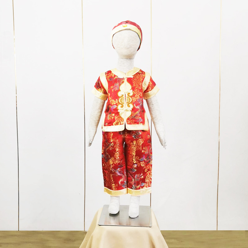 Baju Negara China Cheongsam Red Gold Boy C