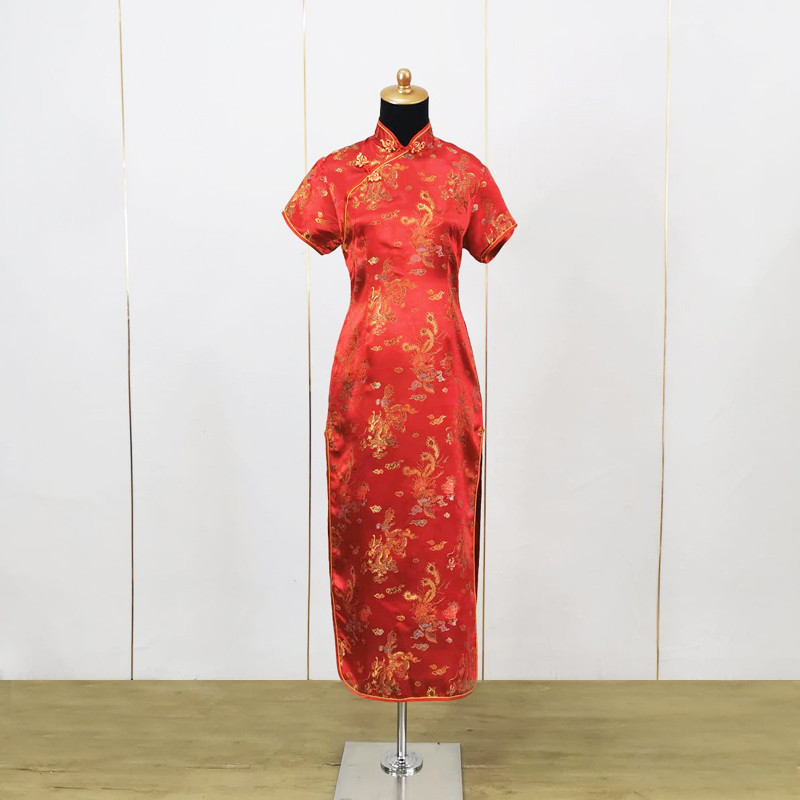 Baju Negara China Cheongsam Red Gold Adult A