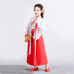 Baju Negara China Hanfu White Red