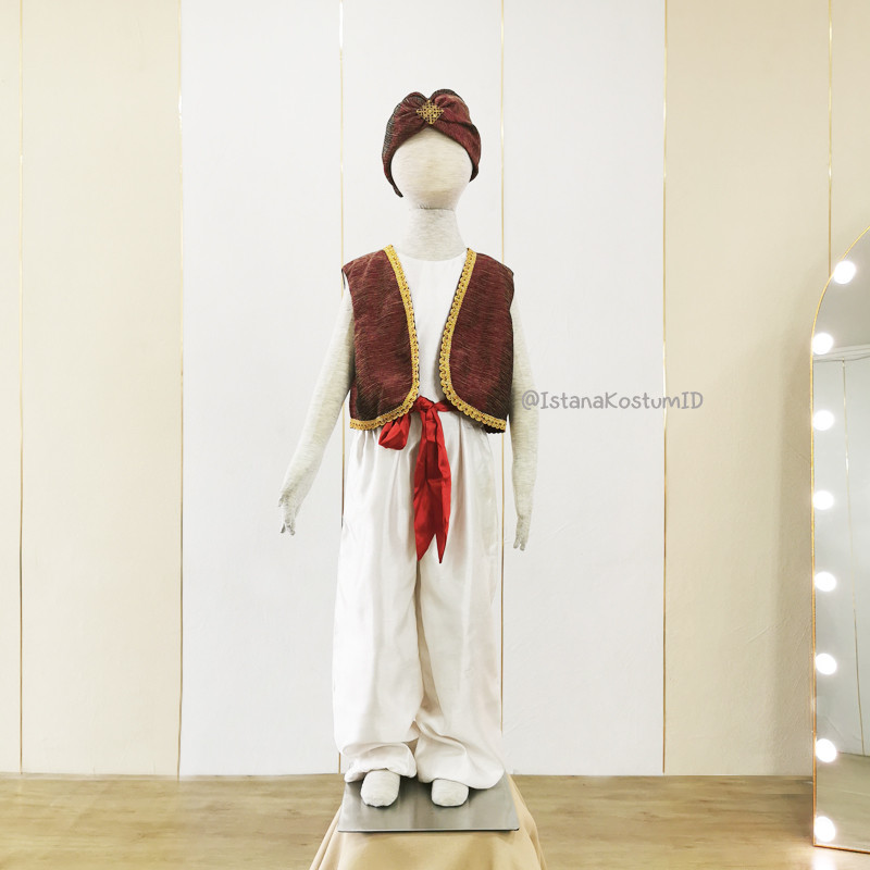 Kostum Aladdin Maroon Arab