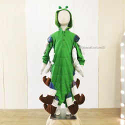 Kostum Hewan Green Caterpillar Ulat Hijau