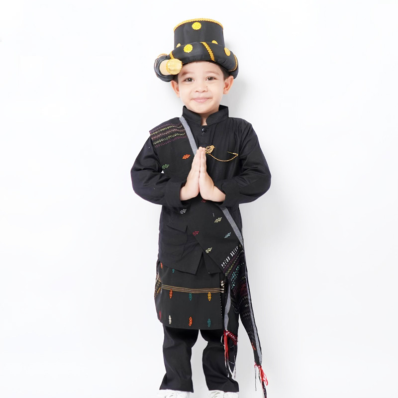 Baju Adat Batak Ulos Mandailing Boy Black Red