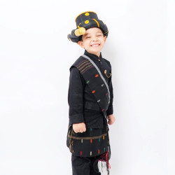 Baju Adat Batak Ulos Mandailing Boy Black Red