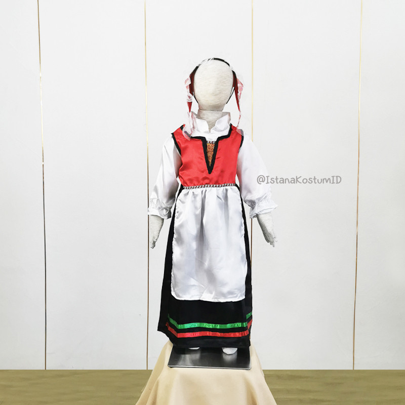 Baju Negara Norwegia Red Girl