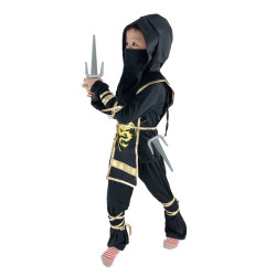 Japan Ninja Assasin Black Gold Baju Negara Jepang Istana Kostum