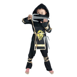 Japan Ninja Assasin Black Gold Baju Negara Jepang Istana Kostum