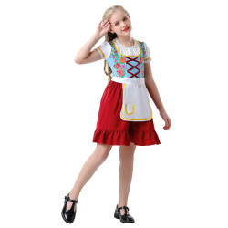 Baju Negara Jerman Oktober Fest Germany Blue Red Girl