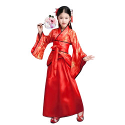 Baju Negara China Hanfu Flower Red Girl