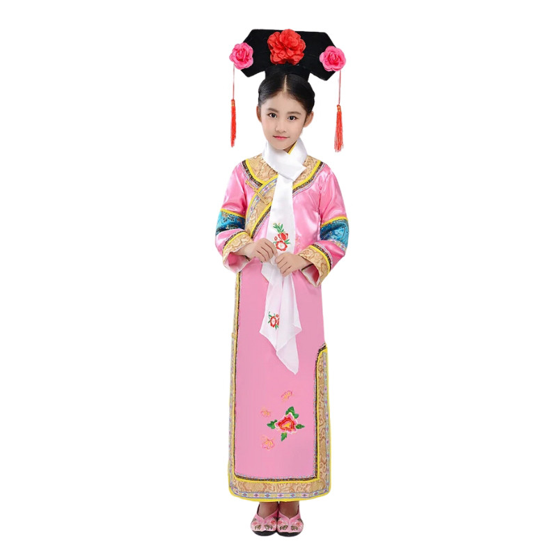 Baju Negara China Dress Princess Huan Zhu Ge Ge Pink Putri Manchu