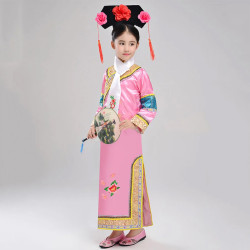 Baju Negara China Dress Princess Huan Zhu Ge Ge Pink Putri Manchu