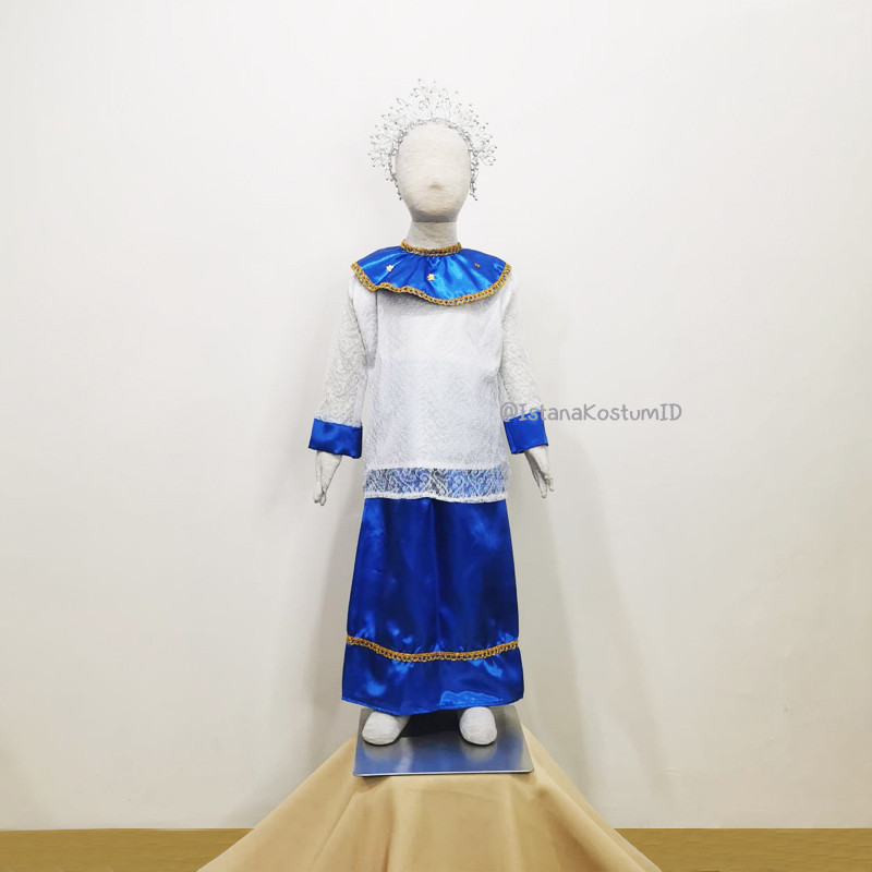 Baju Adat Manado White Blue Girl