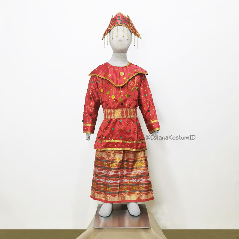 Baju Adat Palembang Red Girl