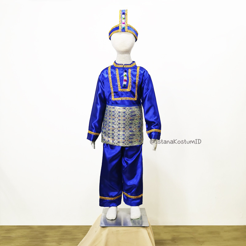 Baju Adat Bodo Bugis Makassar Blue Boy B