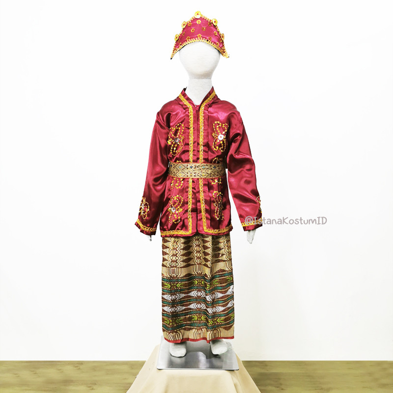 Baju Adat Bengkulu Red Wine Girl