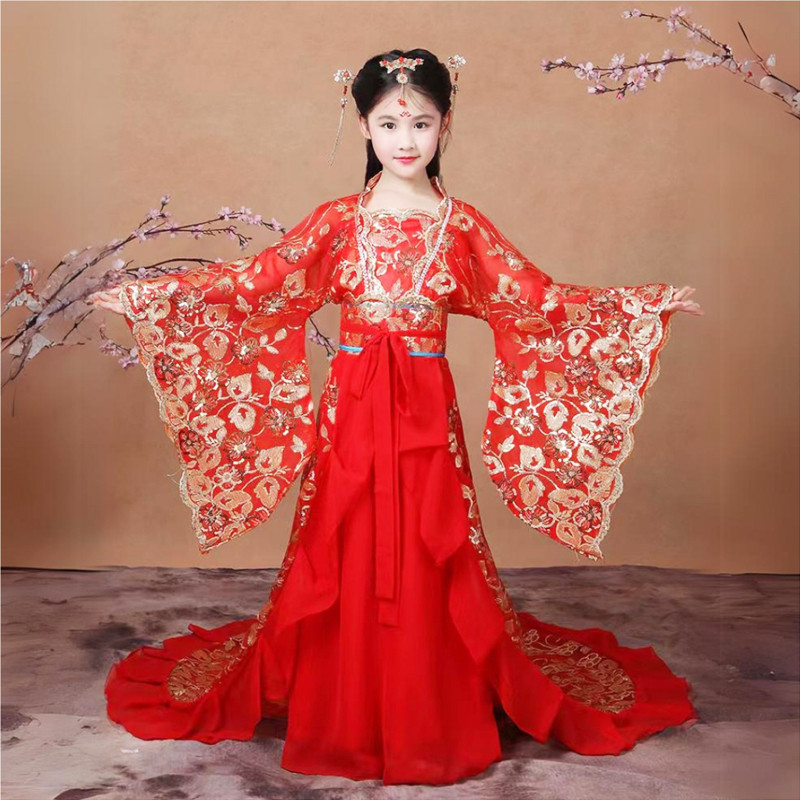 Baju Negara China Putri Raja Princess Glamour Red Girl