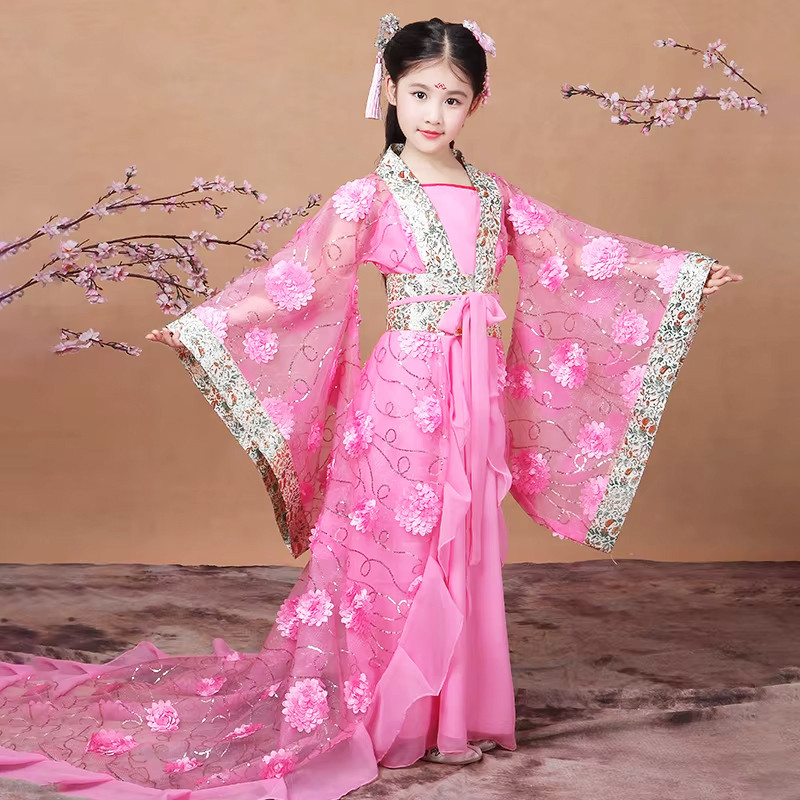 Baju Negara China Putri Qing Raja Princess Glamour Pink Girl