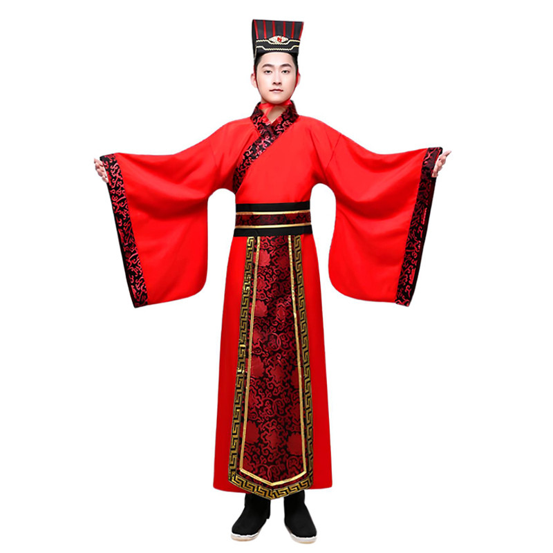 Baju Negara China Tang Dynasty Red Pria Dewasa