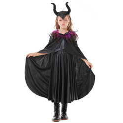 Kostum Maleficent Purple Black Girl Villain