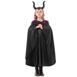 Kostum Maleficent Purple Black Girl Villain