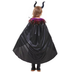 Kostum Maleficent Purple Black Girl Villain