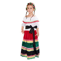 Baju Negara Mexico Girl Stripe Black