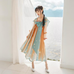 Baju Negara China Hanfu Orange Tosca Girl