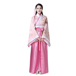 Baju Negara China Hanfu Chrysanthemum Pink Wanita Dewasa