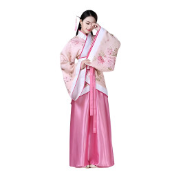 Baju Negara China Hanfu Chrysanthemum Pink Wanita Dewasa