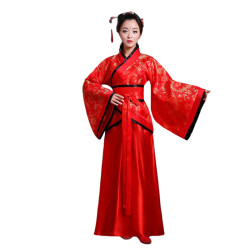 Baju Negara China Hanfu Flower Red Wanita Dewasa