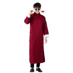 Baju Negara China Wing Chun Ip Man Kung Fu Master Red Pria Dewasa