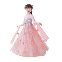 Baju Negara China Hanfu Blue Saleem Flower Girl