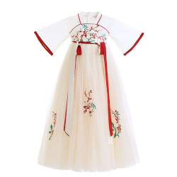 Baju Negara China Hanfu White Cream B Girl