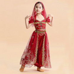 Baju Negara India Belly Dancer Red sewa istana kostum bollywood