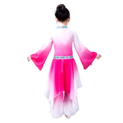 Baju Negara China Penari Tradisional Yangko Dance Pink Girl